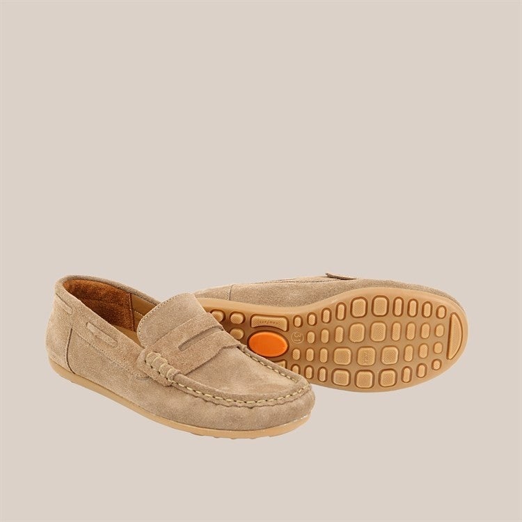 Kids A More Limburg Leather Boy Loafer Shoes Sand Color  - Image 2