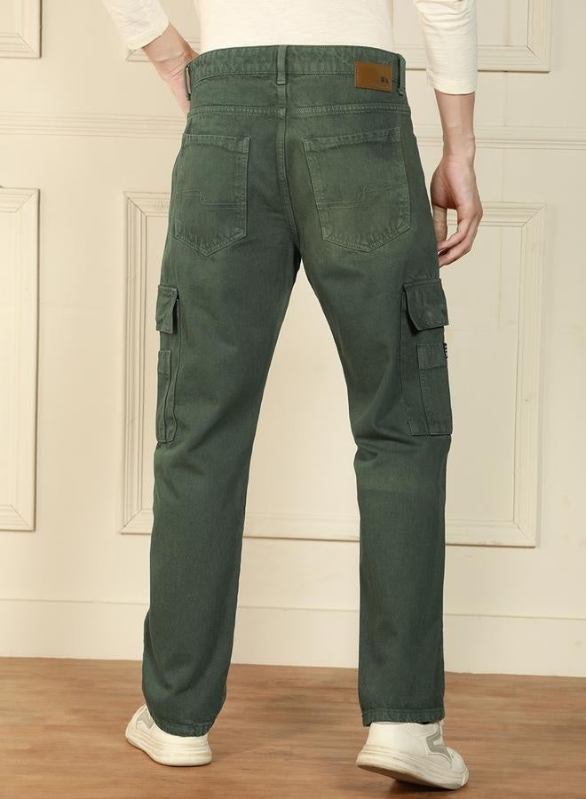 Dennis Lingo Men’s Relaxed Fit Olive Jeans – Stylish and Functional  - Image 5