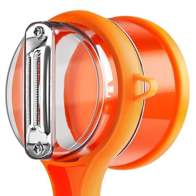 LYAWA Vegetable & Fruit Peeler with Storage Box | Multi-Purpose Kitchen Peeler for Potato, Carrot, Apple & More | Handy Kitchen Tool with Container for Easy Storage(Multi Colour) - Image 3