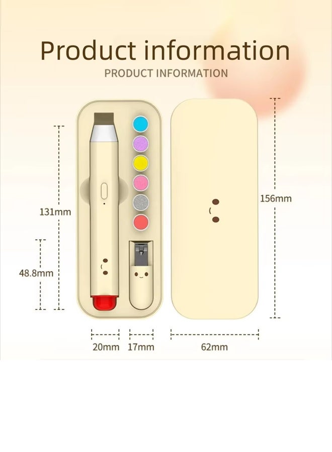 Aissiora Baby Electric Nail Grinder Set   Electric Nail Clipper   Baby Nail Care Set   With Soft Light Night Light   6 Multi-Function Grinding Heads   Magnetic Storage Box - Image 2