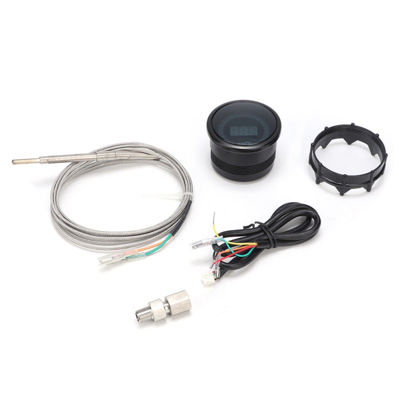 Dyno Racing درجة حرارة غاز العادم LED مقياس غاز العادم - شاشة LCD زرقاء مقياس درجة حرارة EGT لسيارة بنزين 12 فولت - Image 1