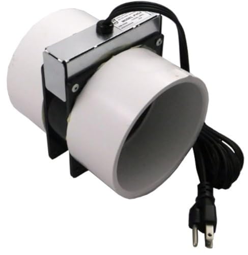Tjernlund PVC4 Radon Mitigation Fan Model - Exhaust Fan with 6-Ft. Power Cord, Minimal Power Consumption, 4 In. PVC Pipe. Ventilation Fans - Image 1