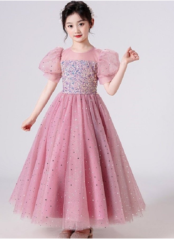 Best Gift Fashion Girls Dress For Wedding Evening Party Purple Color  - Image 2