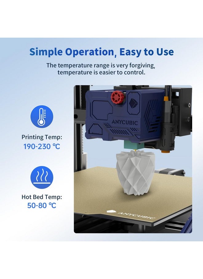 إني كيوبيك خيوط طابعة ANYCUBIC PLA ثلاثية الأبعاد، تتوهج في الظلام، خيوط طباعة ثلاثية الأبعاد PLA بدقة أبعاد 1.75 مم +/- 0.02 مم، بكرة 1 كجم (2.2 رطل)، لون أزرق متوهج  - Image 4
