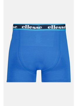 Ellesse Men 3 Pieces Brand Logo Trunks, Orange/Blue  - Image 2