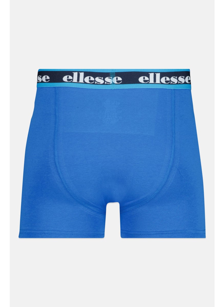 Ellesse Men 3 Pieces Brand Logo Trunks, Orange/Blue  - Image 2