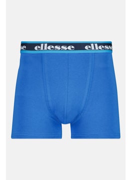 Ellesse Men 3 Pieces Brand Logo Trunks, Orange/Blue  - Image 5