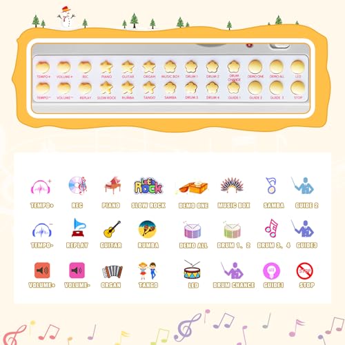 Love&Mini LoveMini Piano Toy Keyboard 31 Keys for Age 3 Year Old Girls Boys Birthday Gifts Kids Keyboard Toy Instruments Piano with Microphone and Stool - Image 5