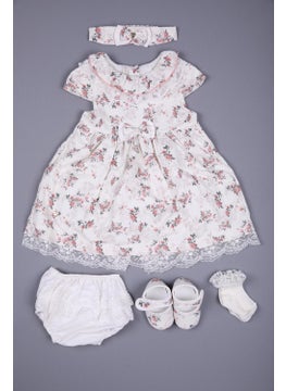 Babydola Floral Lace Detailed Baby Girl Festive Set of 5 11726  - Image 5