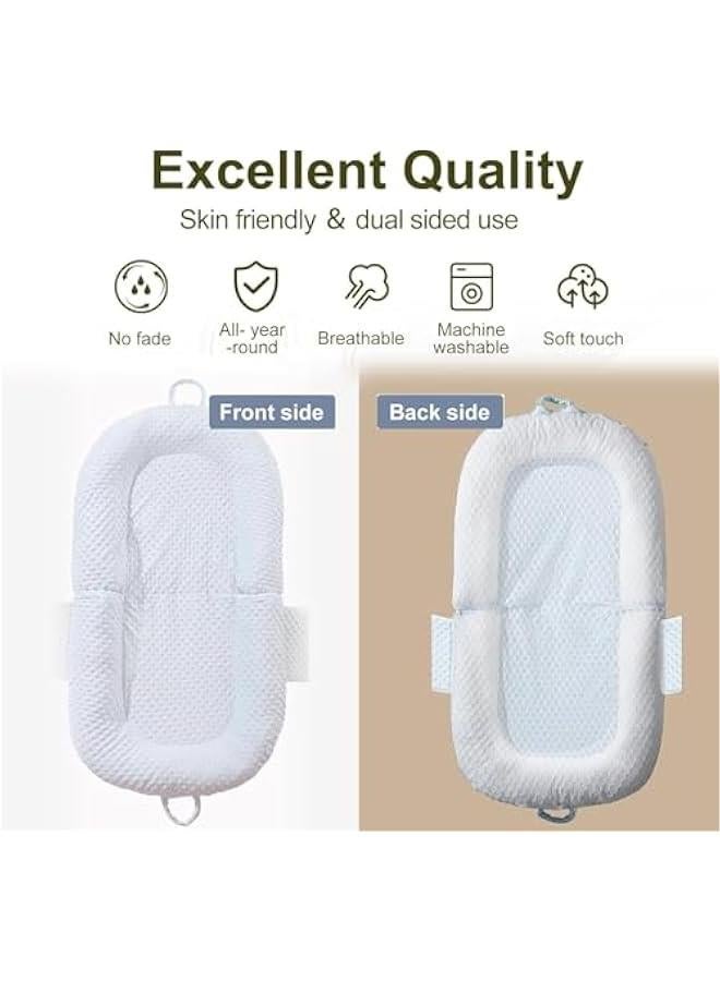 Baby Nest,Portable Baby Lounger Pillow With fixed straps,Anti-Vomiting Baby Pillow,Removable Infant Lounger for Home and Travel,Two-Sided Designs,Machine Washable - Image 3