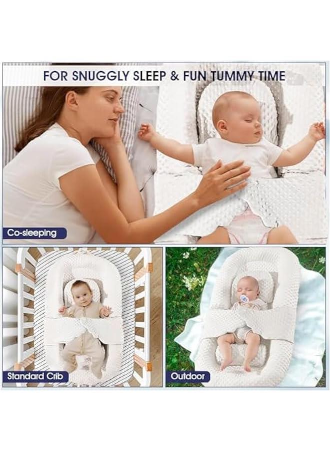Baby Nest,Portable Baby Lounger Pillow With fixed straps,Anti-Vomiting Baby Pillow,Removable Infant Lounger for Home and Travel,Two-Sided Designs,Machine Washable - Image 5