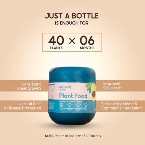 Nurturing Green® All-in-One Plant Food (400gm, granules) | Provides Plant with Nutrition & Growth and improves Soil Health | Nutrient-Rich Fertilizer with Slow Nutrition Release for Home Gardening - Image 3