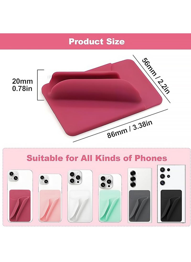 X-level Lip Gloss Holder Card Holder Phone Case Lipstick Lip Glaze Phone Wallet Stick On Silicone Cell Phone Card Holder and Lip Balm Holder for iPhone16/15/14 Series and Samsung Galaxy S25/S24/23 Series  - Image 2