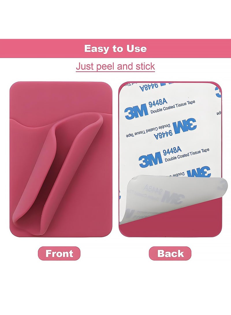Lip Gloss Holder Card Holder Phone Case Lipstick Lip Glaze Phone Wallet Stick On Silicone Cell Phone Card Holder and Lip Balm Holder for iPhone16/15/14 Series and Samsung Galaxy S25/S24/23 Series