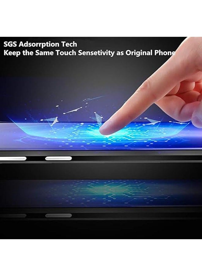 Honor Magic 6 Pro حافظة هاتف، مغناطيسية + إطار معدني حافظة هاتف قابلة للطي، غطاء زجاجي مقوى شفاف للأمام والخلف، حافظة هاتف بحماية كاملة للجسم بزاوية 360 درجة - Image 3