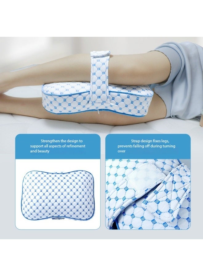 SKT Shiketro Pregnancy-Specific Knee Pillow with Straps, Side Sleeping Support for Knees, Prevents Sports Injuries, Made of Memory Foam, Shapes and Shaps Legs (Gray Gold) - Image 4