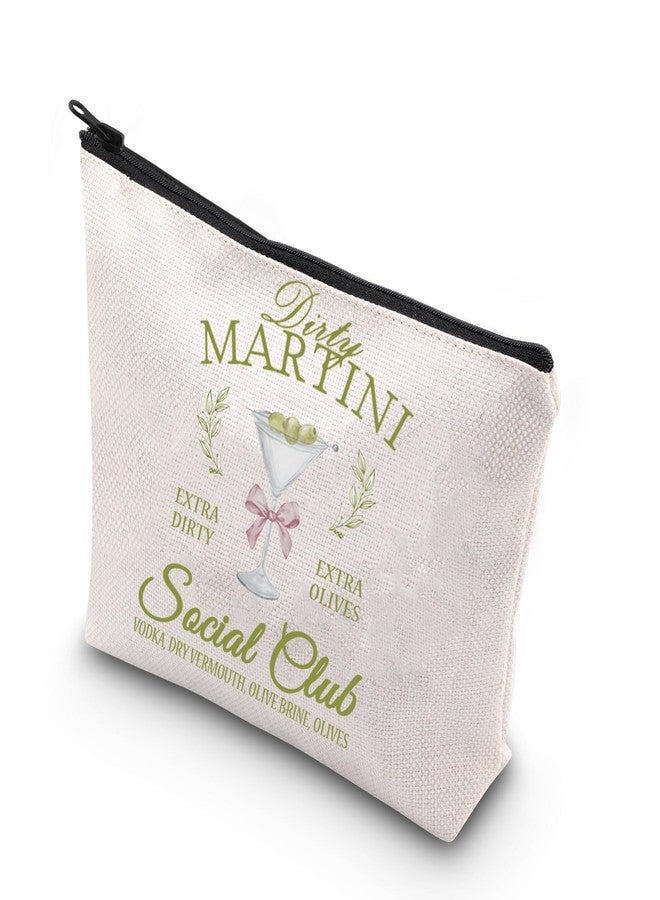 حقيبة بار WCGXKO حقيبة مكياج مبتكرة هدية كحول هدية منزل جديد حقيبة بسحاب حقيبة مستحضرات تجميل (حقيبة مارتيني متسخة) - Image 1