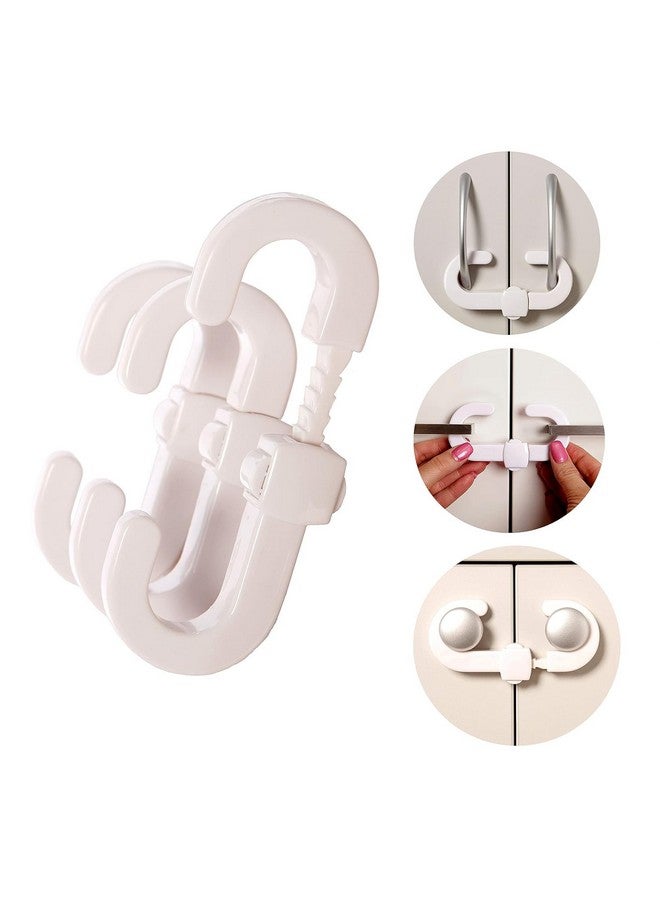 Dreambaby Secure -A-Lock - Child Proof Sliding Safety Locks - Suitable for Mushroom Knobs & D-Shaped Cabinet Door Handles - White - Model L712 - Image 4