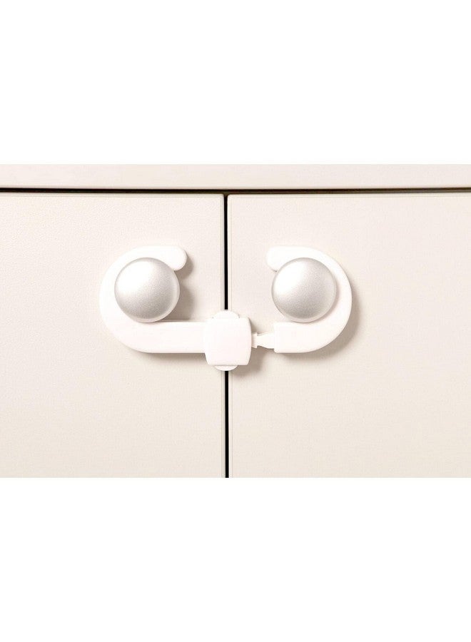 Dreambaby Secure -A-Lock - Child Proof Sliding Safety Locks - Suitable for Mushroom Knobs & D-Shaped Cabinet Door Handles - White - Model L712 - Image 5