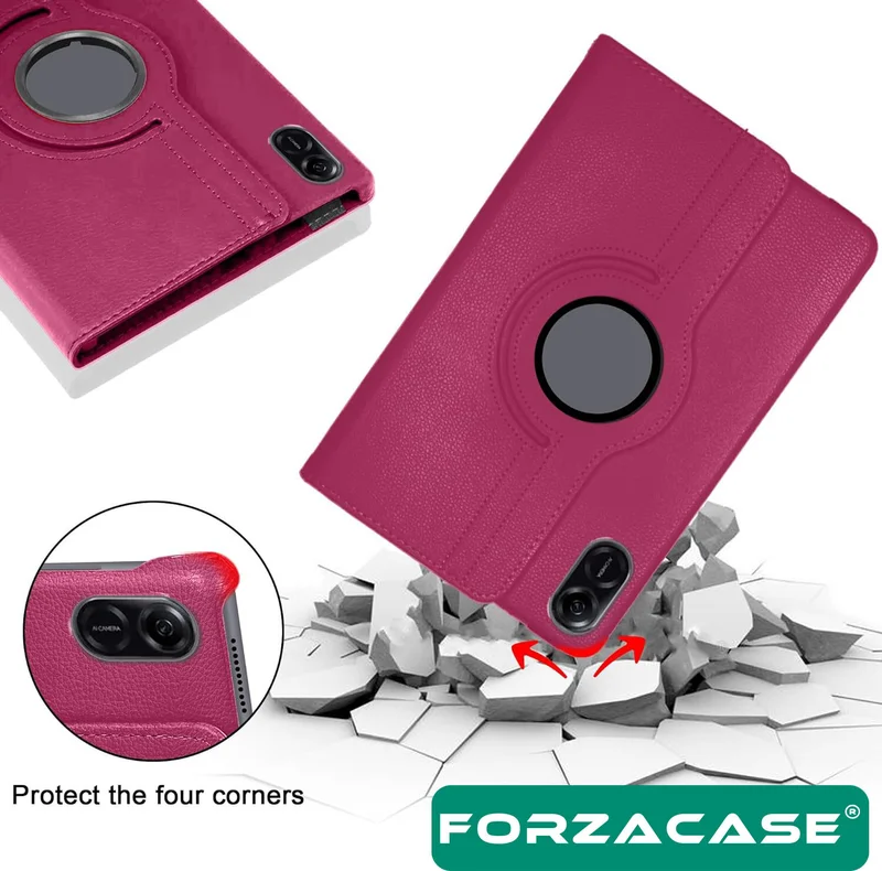 Forzacase Compatible with Honor Pad X9 11.5 360 Degree Rotating Stand Case + Tempered Unbreakable Glass FC012