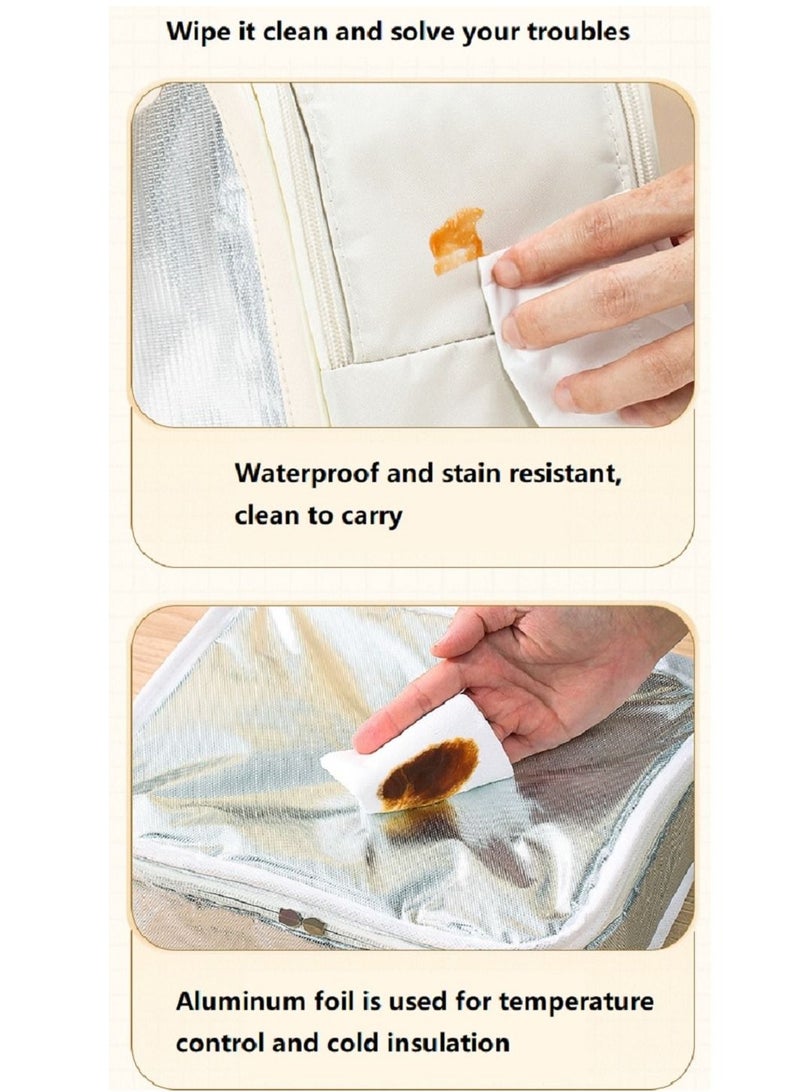 Y&D Portable lunch box insulation bag student picnic aluminum foil cold insulation ice bag office worker portable lunch bag lunch box bag  - Image 2