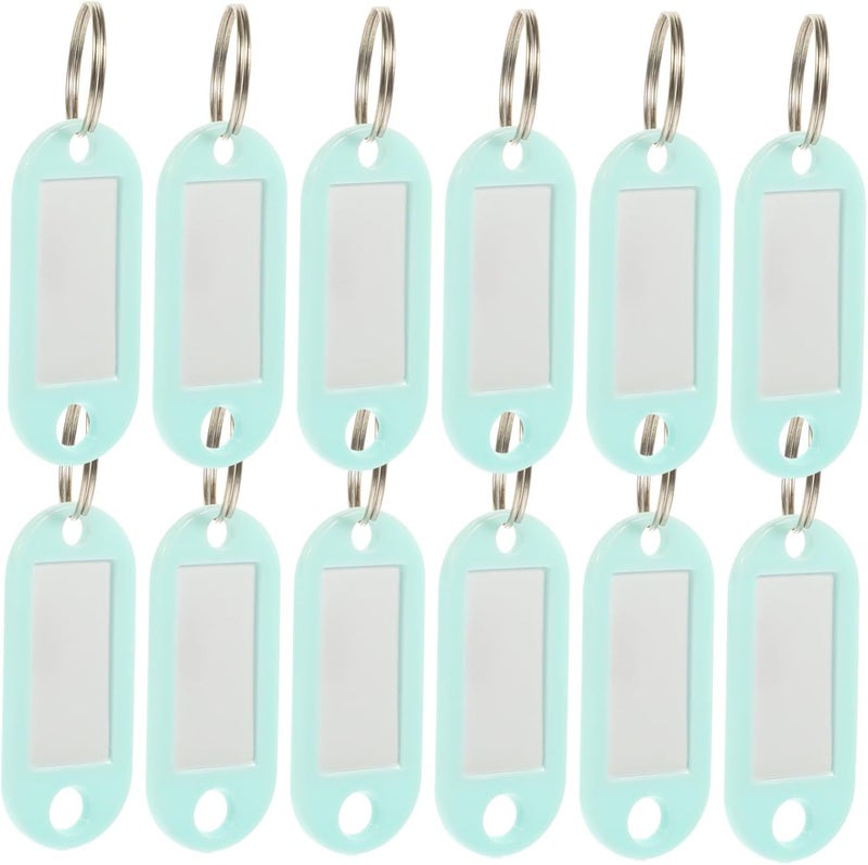 Green 15pcs Key Labels with Rings Color Coding System for Organizing and Easy Use - Image 1