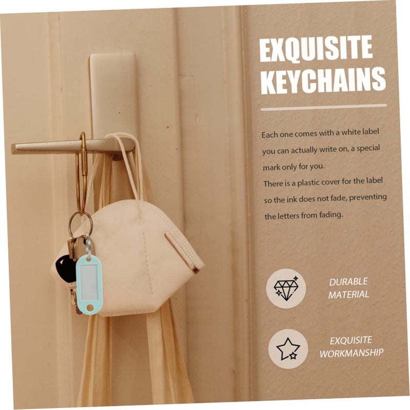 Green 15pcs Key Labels with Rings Color Coding System for Organizing and Easy Use - Image 4