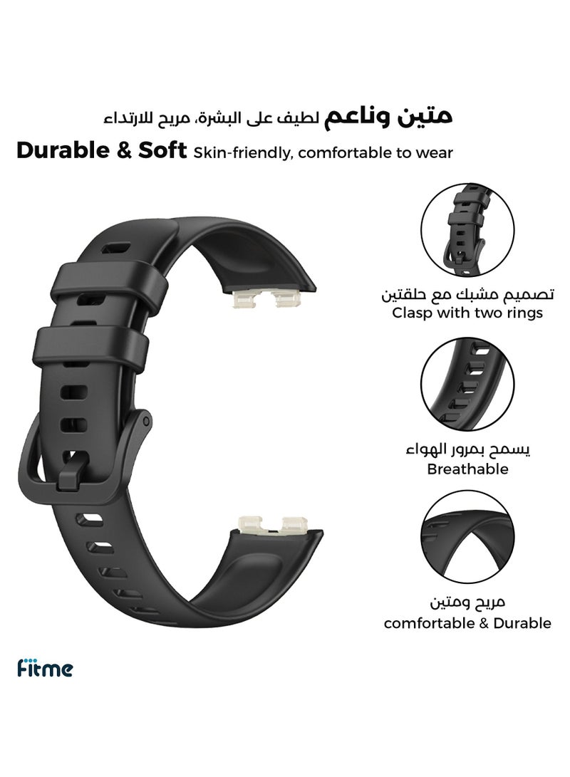 FITME 2-Piece Silicone Classic Replacement Band For Huawei Band 8 / Band 9 - Image 2