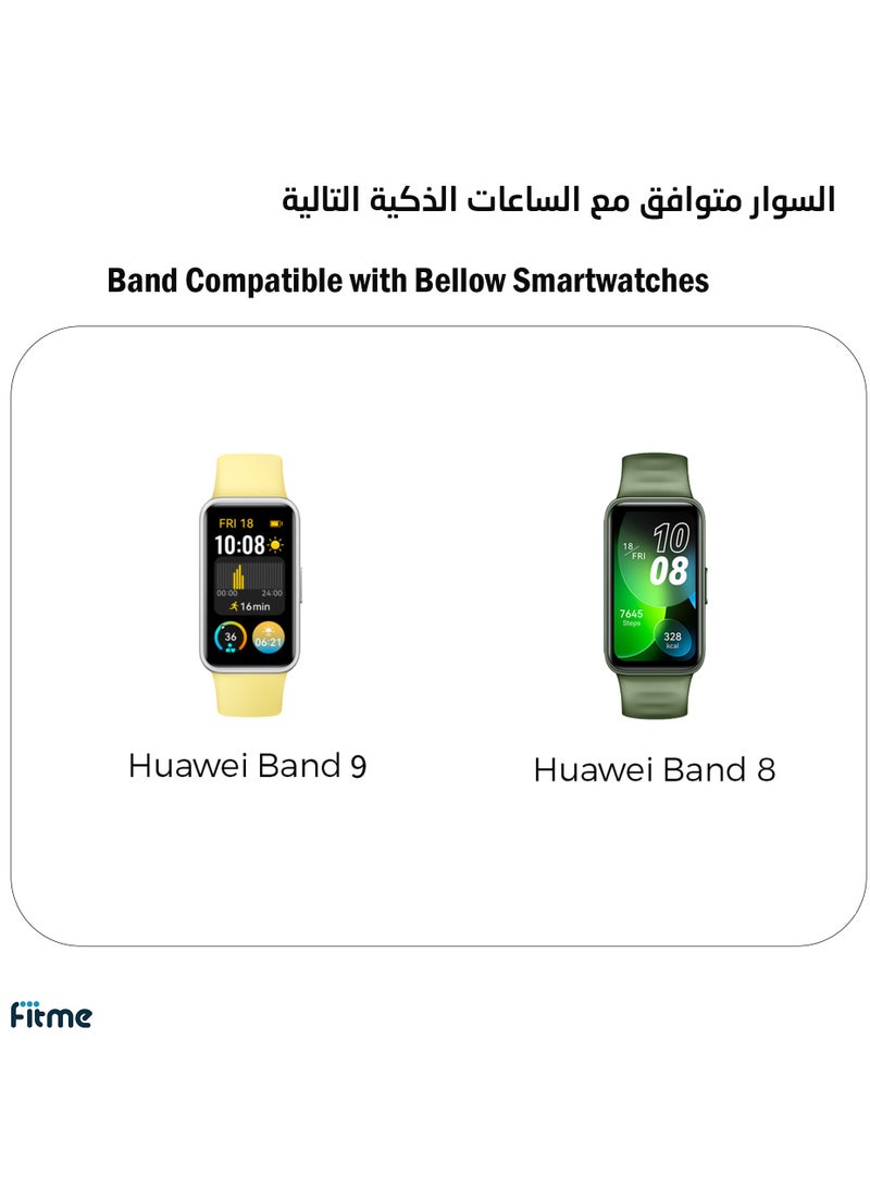 FITME 2-Piece Silicone Classic Replacement Band For Huawei Band 8 / Band 9 - Image 3