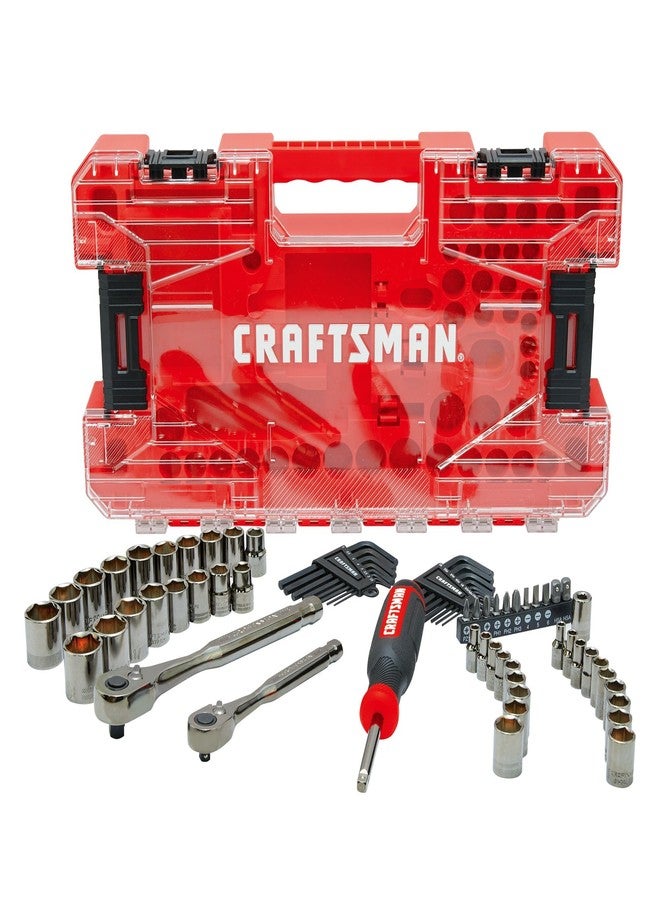 كرافتس مان مجموعة أدوات ميكانيكية CRAFTSMAN VERSASTACK، محرك 1/4 و3/8 بوصة، 68 قطعة (CMMT45314) - Image 3
