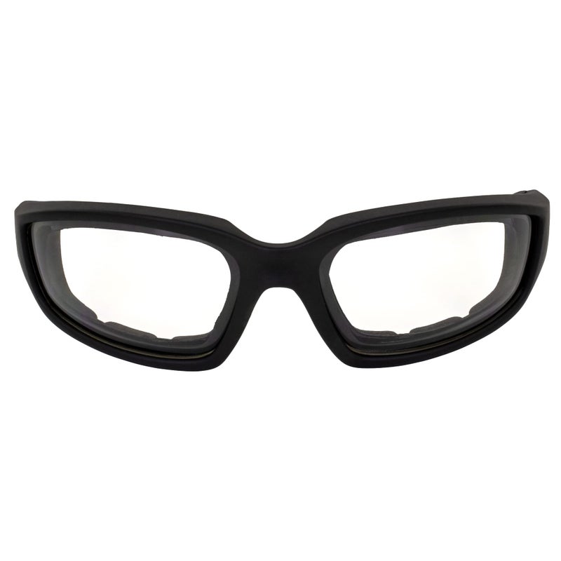 Global Vision 3 Pairs of Kickback Black Foam Padded Motorcycle Riding Sunglasses 1 Clear Lens 1 Smoke Lens and 1 Yellow Lens - Image 2