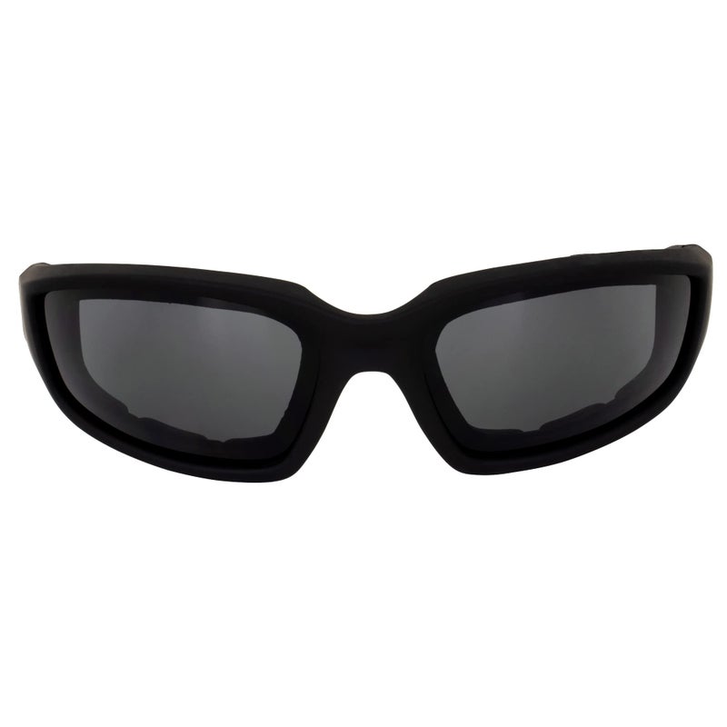 Global Vision 3 Pairs of Kickback Black Foam Padded Motorcycle Riding Sunglasses 1 Clear Lens 1 Smoke Lens and 1 Yellow Lens - Image 5