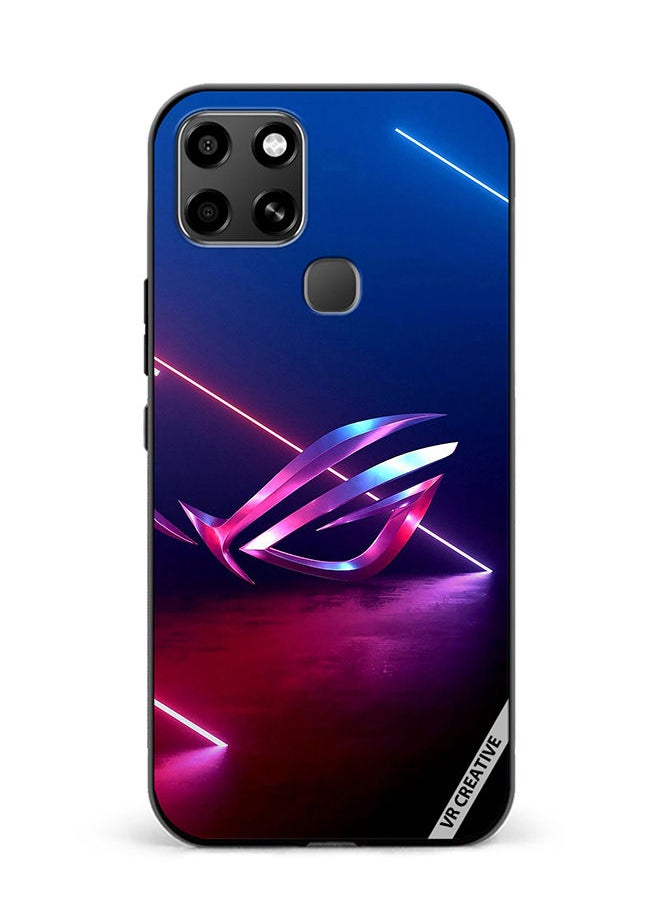 VR CREATIVE Protective Case Cover For Infinix Smart 6 Republic Of Gamers Logo Design Multicolour  - Image 1