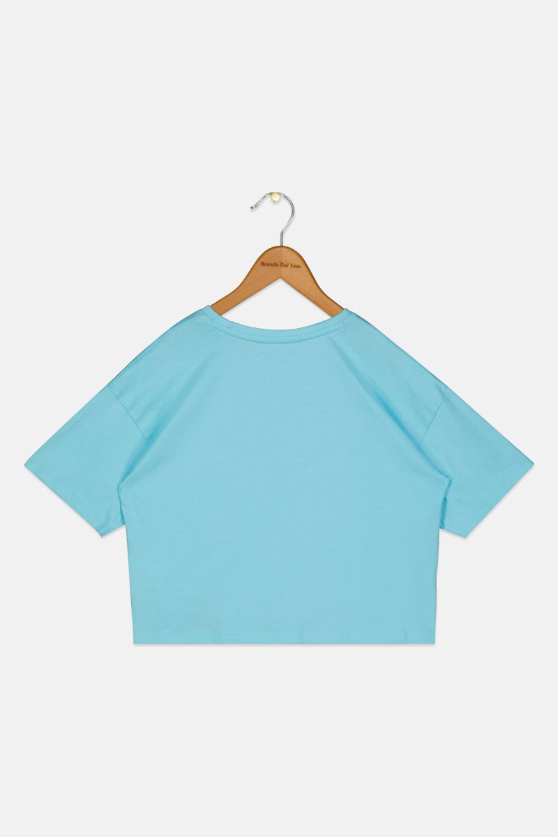 Hamleys Kids Girl Graphic Print Short Sleeve Top, Blue - Image 2