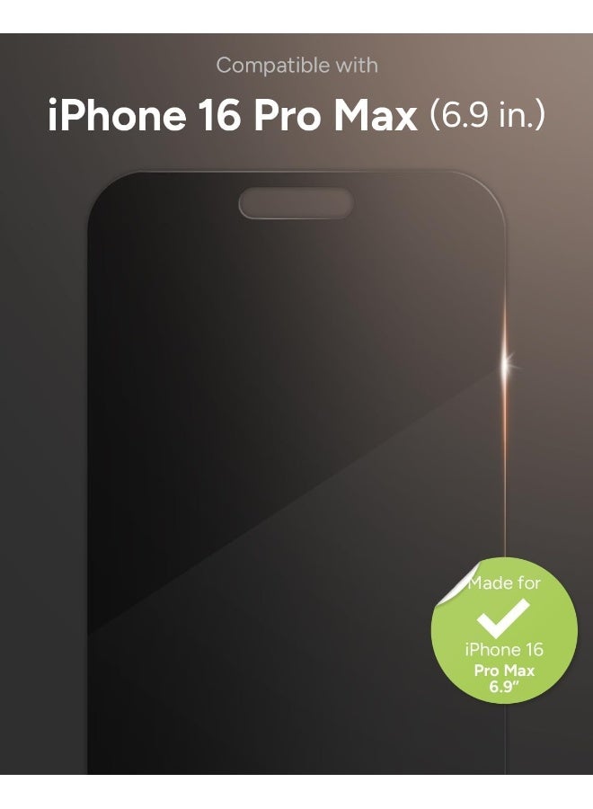 ZAGG InvisibleShield Glass Elite Privacy Anti-Glare Screen Protector for iPhone 16 Pro Max Black - Image 4
