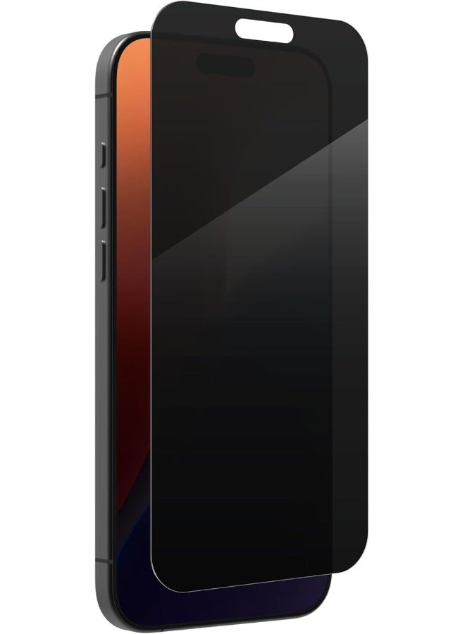 ZAGG InvisibleShield Glass Elite Privacy Anti-Glare Screen Protector for iPhone 16 Pro Max Black - Image 2