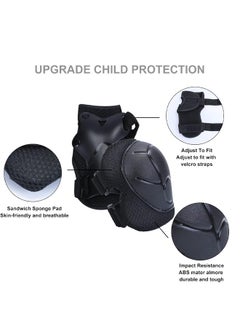 Occuwzz Children's roller skating protective gear full set (black helmet + protective gear set matte)  - Image 5