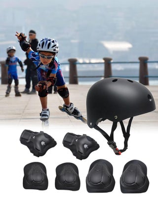 Children's roller skating protective gear full set (black helmet + protective gear set matte) - pzsku/ZAF986A36DF85E4C8BE40Z/45/1745649809/cadf7493-0785-4881-b73e-18d741b01faa
