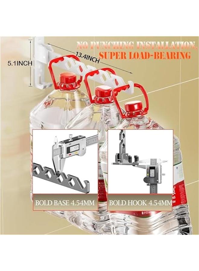 هوكور 2حاملة شماعات معاطف مثبتة على الحائط، حامل شماعات معاطف قابل للطي على الحائط، حامل منظم تجفيف الملابس، خطافات ملابس، شماعات ألومنيوم قابلة للطي على الحائط، موفرة للمساحة لغرفة الغسيل وغرفة النوم (أبيض) - Image 2