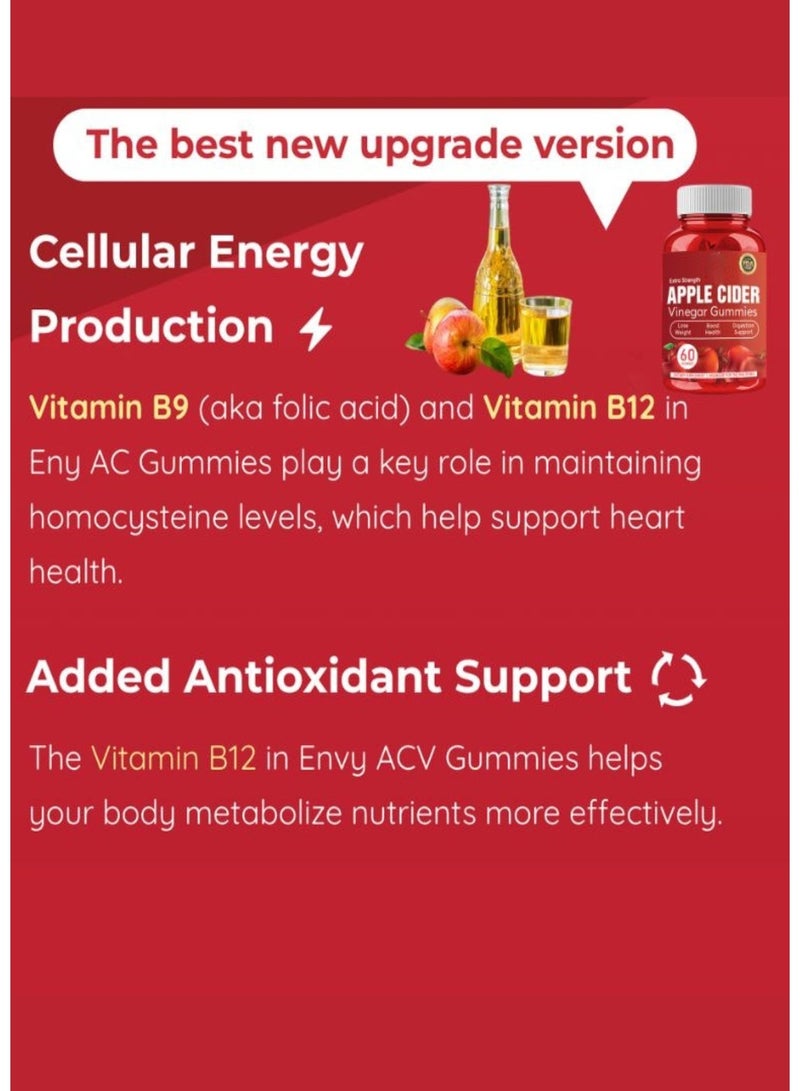 Extra Strength Apple Cider Vinegar Gummies 60 Capsules - Image 3
