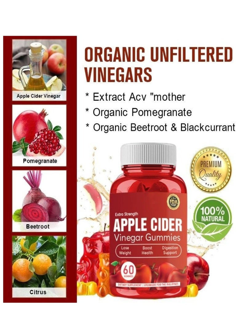 Extra Strength Apple Cider Vinegar Gummies 60 Capsules - Image 5