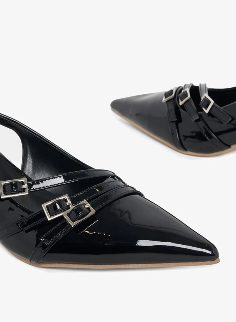 Styli Buckle Strap Detail Slingback Pumps