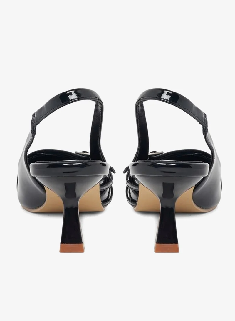 Styli Buckle Strap Detail Slingback Pumps