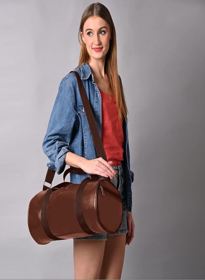TRUE INDIAN Duffle Bag for Gym for Carry & Travel Adjustable Gym Bags for Shoes Towel Sports duffles, Travel Duffels, Travel Bag, Unisex Gym Bag (Brown) - Image 4