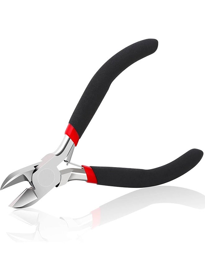 HY Wire Cutters, Small Side Cutters for Crafts, Flush Cutting Pliers for Jewelry Making, Floral Wire Cutters for Artificial Flowers, Zip Tie Cutters for Cable Tie, Wire Cutting Tool for Guitar Strings - Image 1