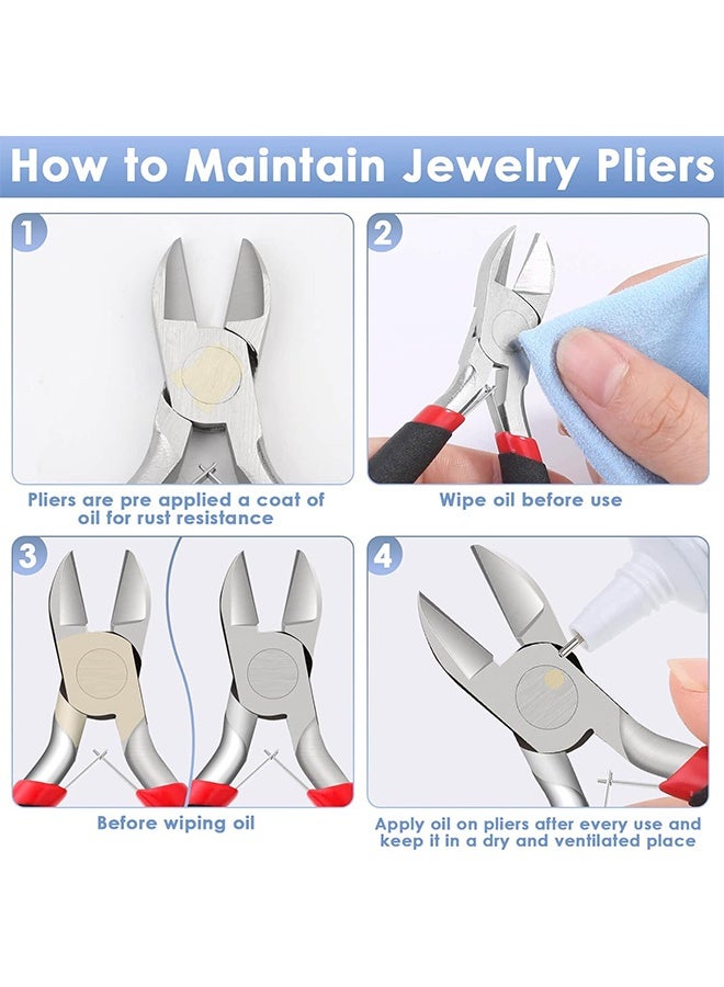 HY Wire Cutters, Small Side Cutters for Crafts, Flush Cutting Pliers for Jewelry Making, Floral Wire Cutters for Artificial Flowers, Zip Tie Cutters for Cable Tie, Wire Cutting Tool for Guitar Strings - Image 5