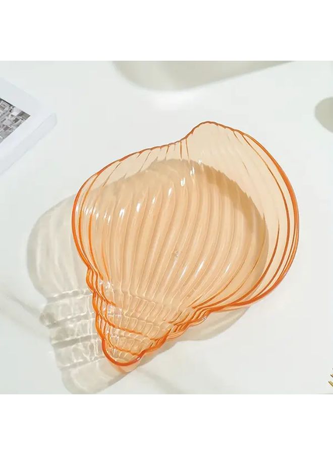 Blue Conch Shell Snack Plate Durable Plastic Serving Bowl For Fruit Nuts Cakes - Image 5