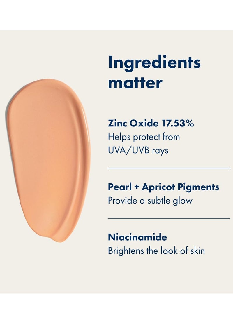 Force Shield Superlight Apricot Sunscreen from Hero Cosmetics - Broad Spectrum Everyday Mineral SPF 30 with Apricot Pigments - No Added Fragrance, No Sulfates, No Parabens (50 ml)