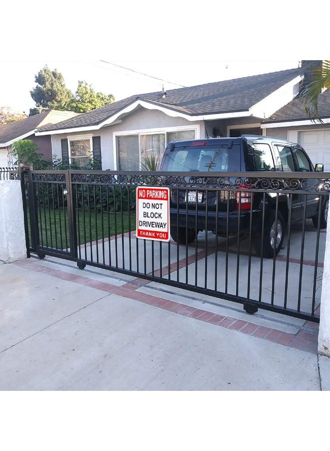 ARS 3 Pack No Parking Do Not Block Driveway Sign 10"x 7" .04" Aluminum Reflective Sign Rust Free Aluminum-UV Protected and Weatherproof - Image 2