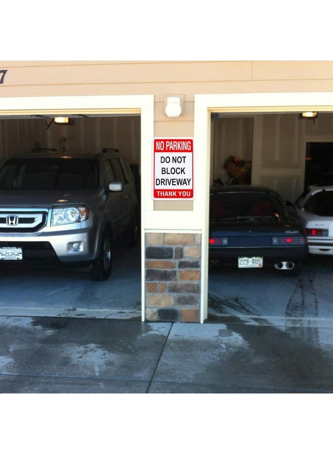 ARS 3 Pack No Parking Do Not Block Driveway Sign 10"x 7" .04" Aluminum Reflective Sign Rust Free Aluminum-UV Protected and Weatherproof - Image 3